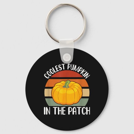 Koelste pompoen in de patch Halloween voor mannen Sleutelhanger (Voorkant)