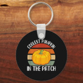 Koelste pompoen in de patch Halloween voor mannen Sleutelhanger (Voorkant)