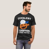 Koelste pompoen in de patchpartij Halloween Birth T-shirt (Voorkant volledig)