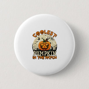 Koelste Pompoenplek Zonnebril Heksenhoed Halloween Ronde Button 5,7 Cm