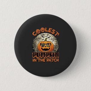 Koelste Pompoenveld Halloween Griezelige Zonnebril Ronde Button 5,7 Cm
