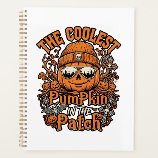 Koelste Pompoenveld Halloween Muts Zonnebril Planner (Voorkant)