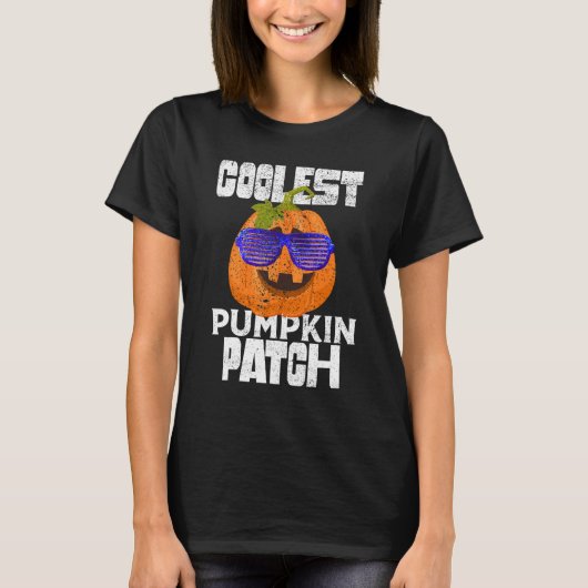 Koelste Pompoenveld Jack O Lantern Halloween T-shirt (Voorkant)