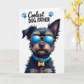 Koelste Pup Vaderdag Kaart (Gele Bloem)