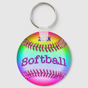Koelste regenboogTEAM Softball-Sleutelhangers met  Sleutelhanger