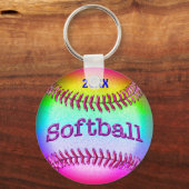 Koelste regenboogTEAM Softball-Sleutelhangers met  Sleutelhanger (Voorkant)