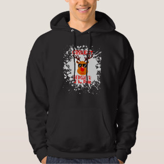 Koelste rendier bij de pool Kerstmis waterverf S Hoodie