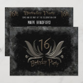 Koelste uitnodiging van de 16e verjaardag - Grunge (Voorkant / Achterkant)