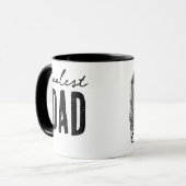 Koelste Vader Zwart en Wit Foto Typografie Mok (Voorkant links)