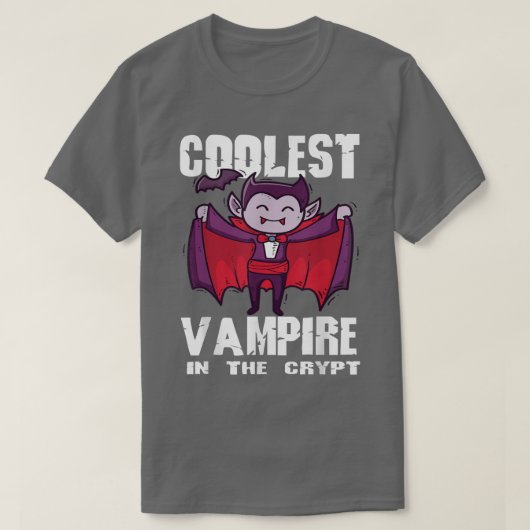koelste vampier in de crypt vampir halloween vam t-shirt (Design voorkant)