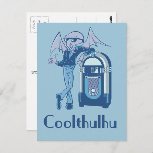 Koelthulhu ( Cool Cthulhu ) Briefkaart (Voorkant / Achterkant)
