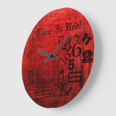 Koeltijd is een rode wandklok. grote klok (Hoek)