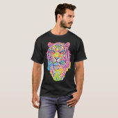 Koeltijger in regenboogkleuren t-shirt (Voorkant volledig)