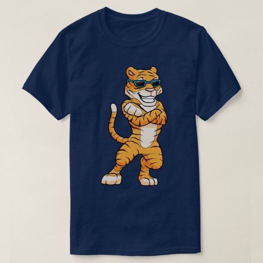 Koeltijger met zonnebrillen t-shirt (Design voorkant)