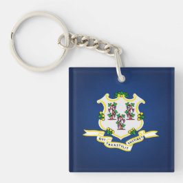 Koeltoestand van de Connecticut-vlag Sleutelhanger