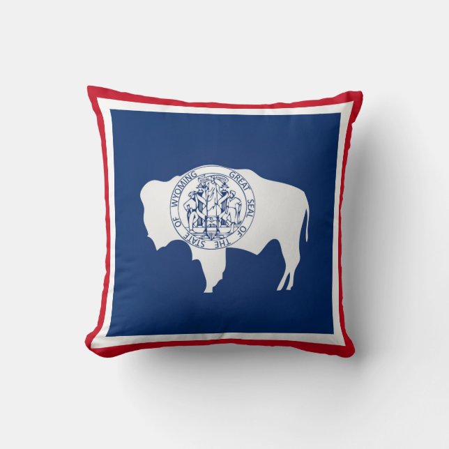 Koeltoestand Wyoming-vlag Kussen (Voorkant)