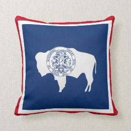 Koeltoestand Wyoming-vlag Kussen