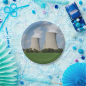 Koeltorens voor Plant van kernenergie Papieren Bordje (Feest)