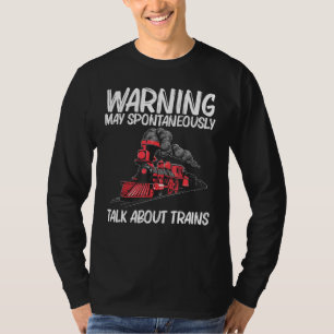 Koeltrein voor mannen, spoor, openbaar vervoer t-shirt