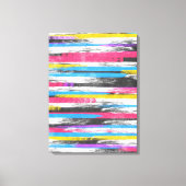 Koeltrendy trillende abstracte verfafbijtmiddelen canvas afdruk (Voorkant)
