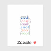 Koeltypografie voor trendy-sticker sticker (Vel)