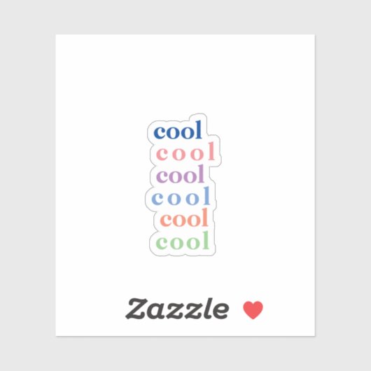 Koeltypografie voor trendy-sticker sticker (Vel)