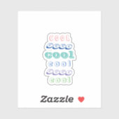 Koeltypografie voor trendy-sticker sticker (Vel)