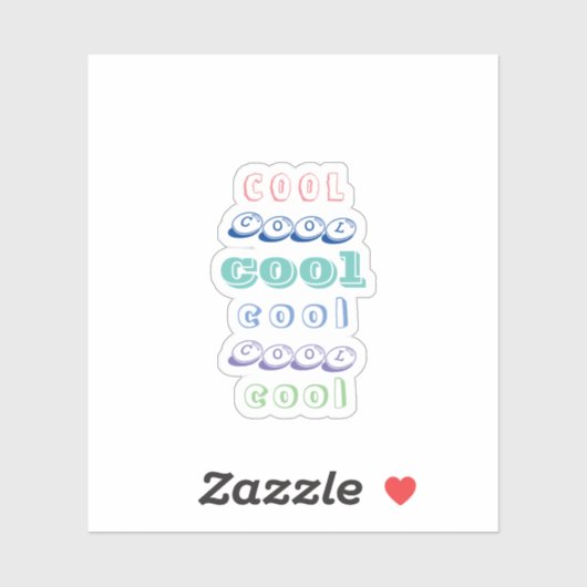 Koeltypografie voor trendy-sticker sticker (Vel)