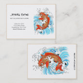 Koelvis, oraal japans oranje, met mazzel visitekaartje (Voorkant / Achterkant)