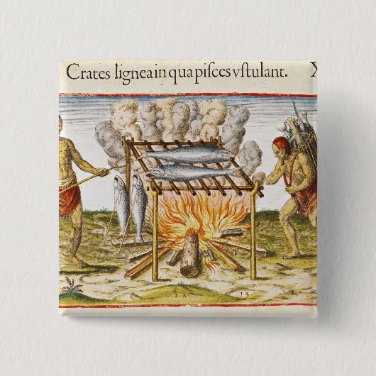 Koelvis Vierkante Button 5,1 Cm (Voorkant)