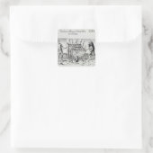 Koelvis Vierkante Sticker (Tas)
