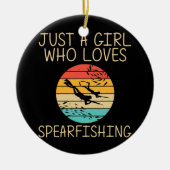 Koelvisserij op Kinder zeeduiken voor meisjes Keramisch Ornament (Voorkant)