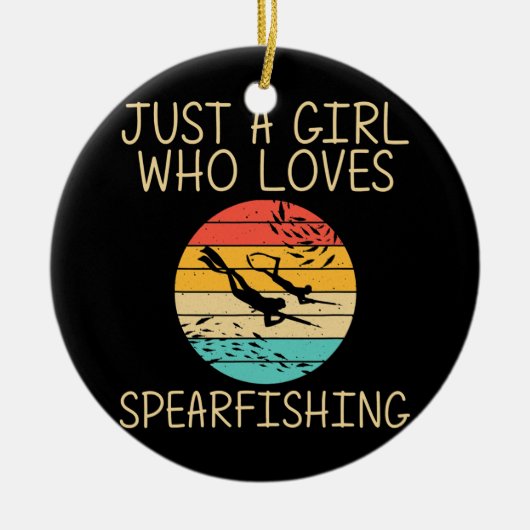 Koelvisserij op Kinder zeeduiken voor meisjes Keramisch Ornament (Voorkant)