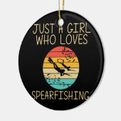 Koelvisserij op Kinder zeeduiken voor meisjes Keramisch Ornament (Links)