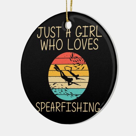 Koelvisserij op Kinder zeeduiken voor meisjes Keramisch Ornament (Links)