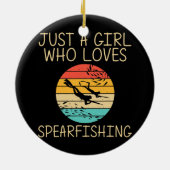 Koelvisserij op Kinder zeeduiken voor meisjes Keramisch Ornament (Achterkant)