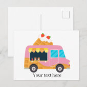 koelwaffer voedingsvrachtwagen tekst toevoegen briefkaart (Voorkant / Achterkant)