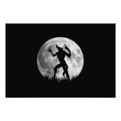 Koelweerwolf, volledige maan transformatie foto afdruk (Voorkant)