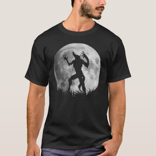 Koelweerwolf, volledige maan transformatie t-shirt (Voorkant)