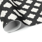 Koelzwart-wit-marokkaans patroon cadeaupapier (Rol Hoek)