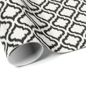 Koelzwart-wit-marokkaans patroon cadeaupapier (Rol Hoek)