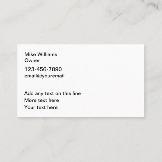 Koelzwembad en luierthema visitekaartje (Achterkant)