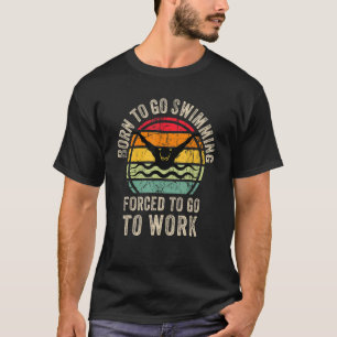 Koelzwembad Grafisch zwemmen Mannen W T-shirt