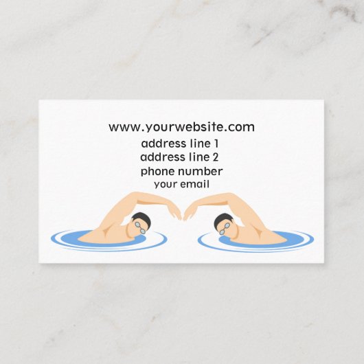 Koelzwembadinstructeur Visitekaartje (Achterkant)