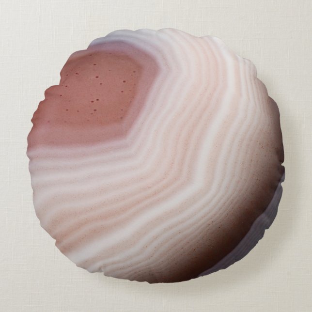 Koelzwijn Botswana Agate Geweldige Stone Rond Kussen (Voorkant)