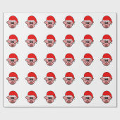 Koelzwijn met Santa Hat Cadeaupapier (Vlak)