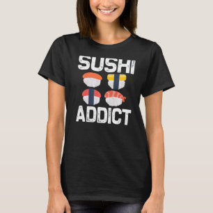 Koelzwoerd voor mannen Japans Sashimi zeevoedsel T-shirt