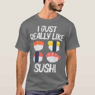 Koelzwoerd voor mannen Japans Sashimi zeevoedsel T-shirt