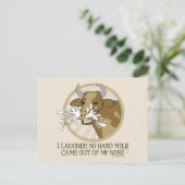 Koemelk uit mijn neus briefkaart (Staand voorkant)