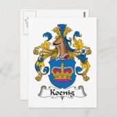 Koenig Family Crest Briefkaart (Voorkant / Achterkant)